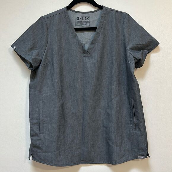 Figs Maternity‎ Basa Scrub Top Graphite Gray Women’s Size Small - Picture 1 of 3